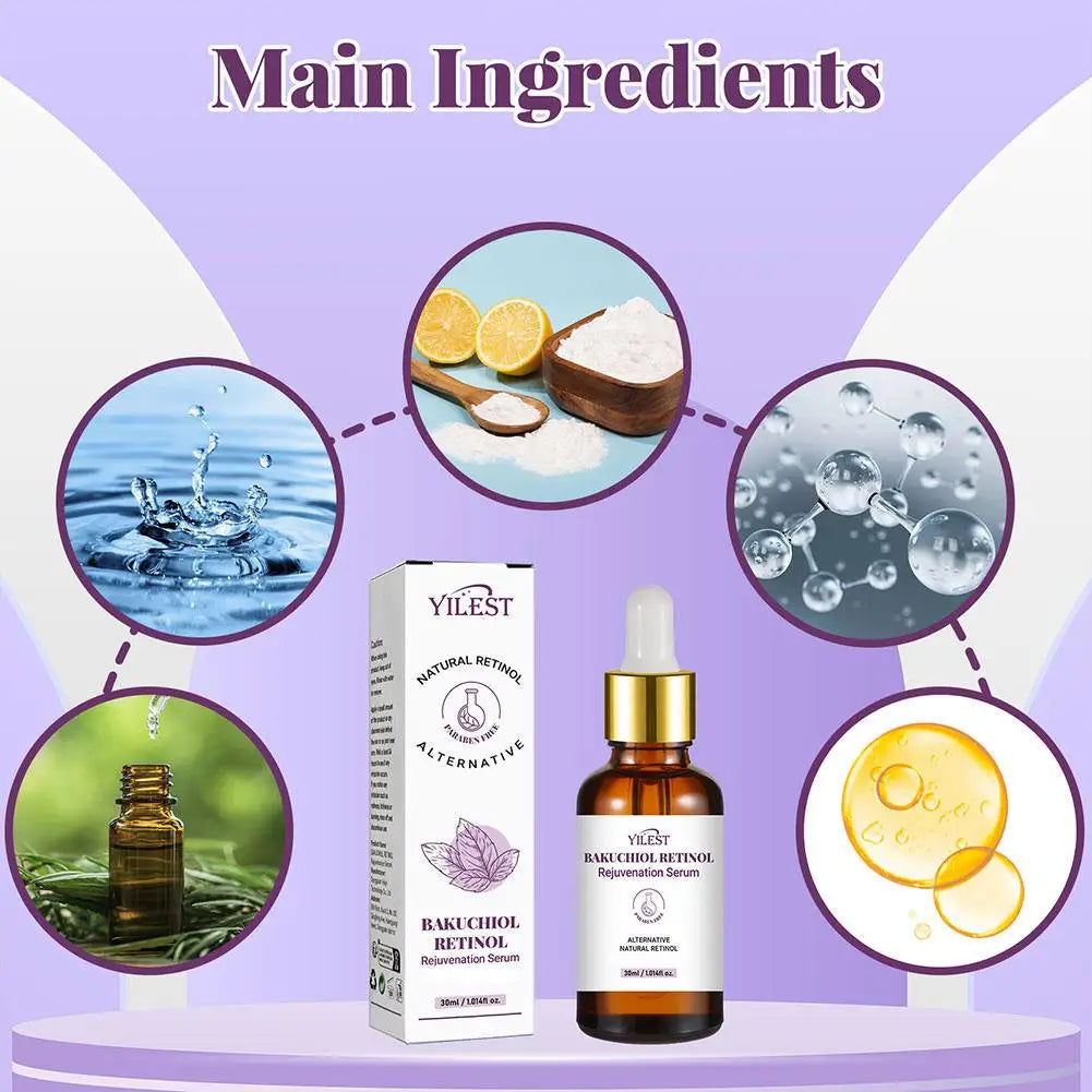 Jaysuing Bakuchiol & Retinol Rejuvenation Face Serum – 30ml Anti-Wrinkle, Firming & Brightening Skin Care Peaceful Pleasures Health and Wellness