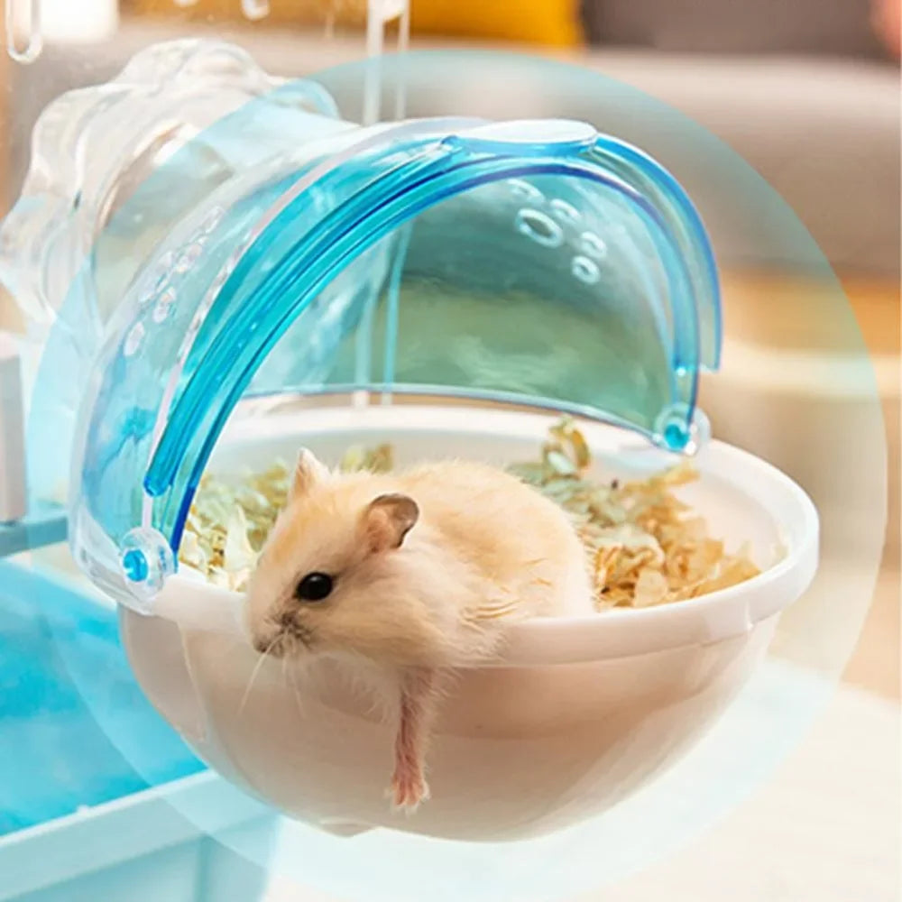 Hamster Sand Bath House – Breathable Plastic Sandbox Villa