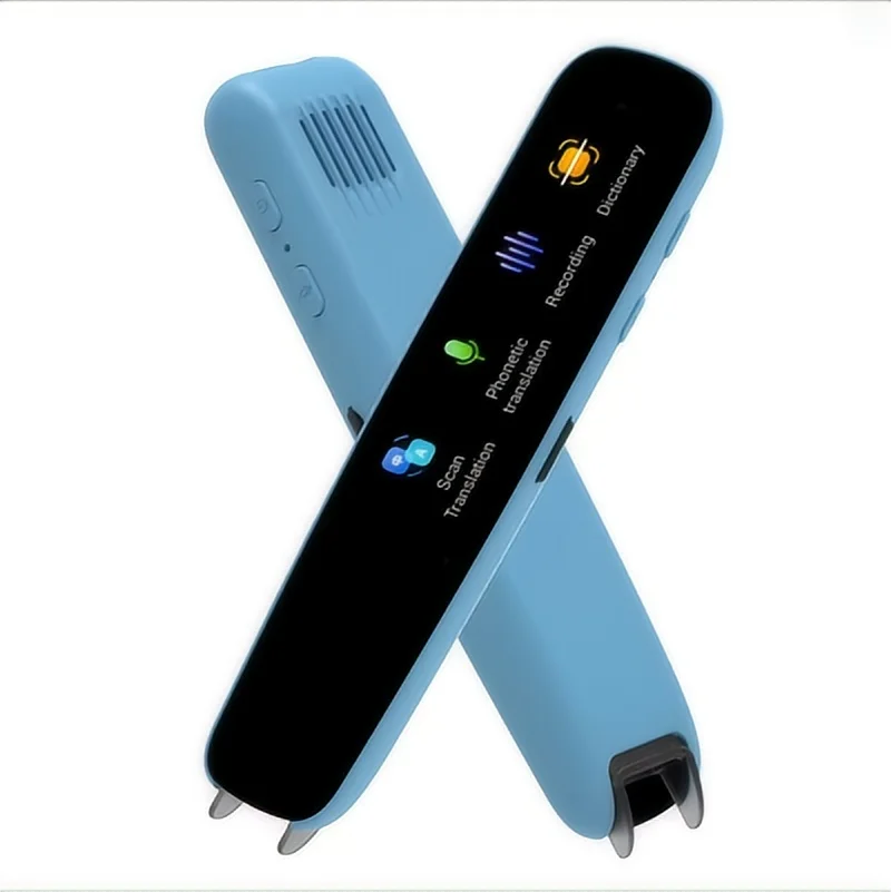 HOMEFISH Offline Translation Pen Dictionary English Intelligent Scanning Point Reading 123 Languages Translator Pen Peaceful Pleasures Health and Wellness Blue JP