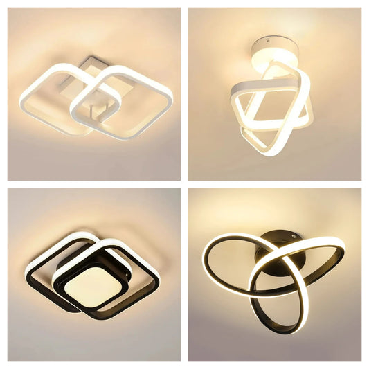 RUNTOIN LED Ceiling Light 3 Colors | Modern Surface Mount Lamp