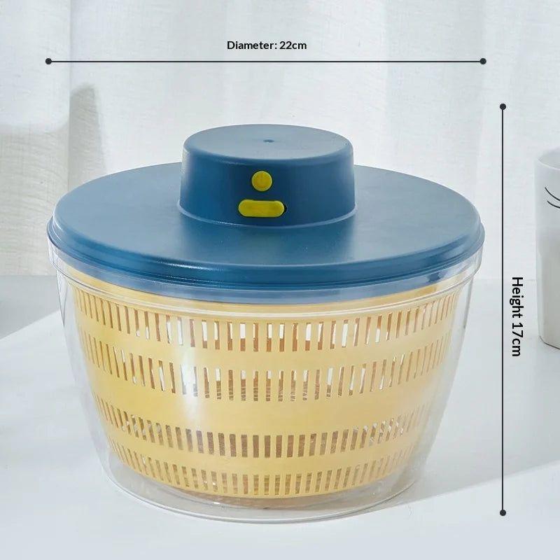New Salad Spinner Electric/Manual Vegetable Dehydrator Multifunction Food Fruit Dryer Quick Drying Drain Basket Kitchen Tools Peaceful Pleasures Health and Wellness