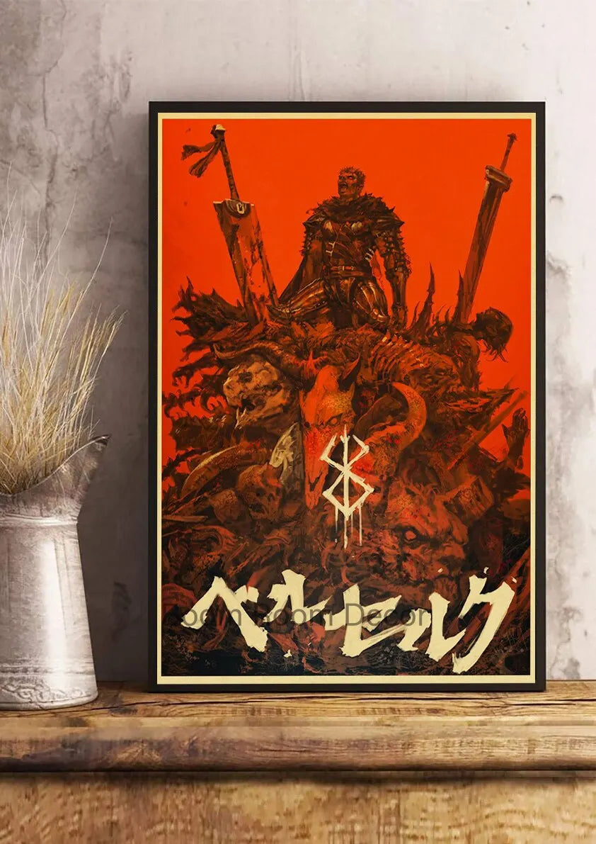 Berserk Anime Canvas Wall Art Retro Poster | Home Décor