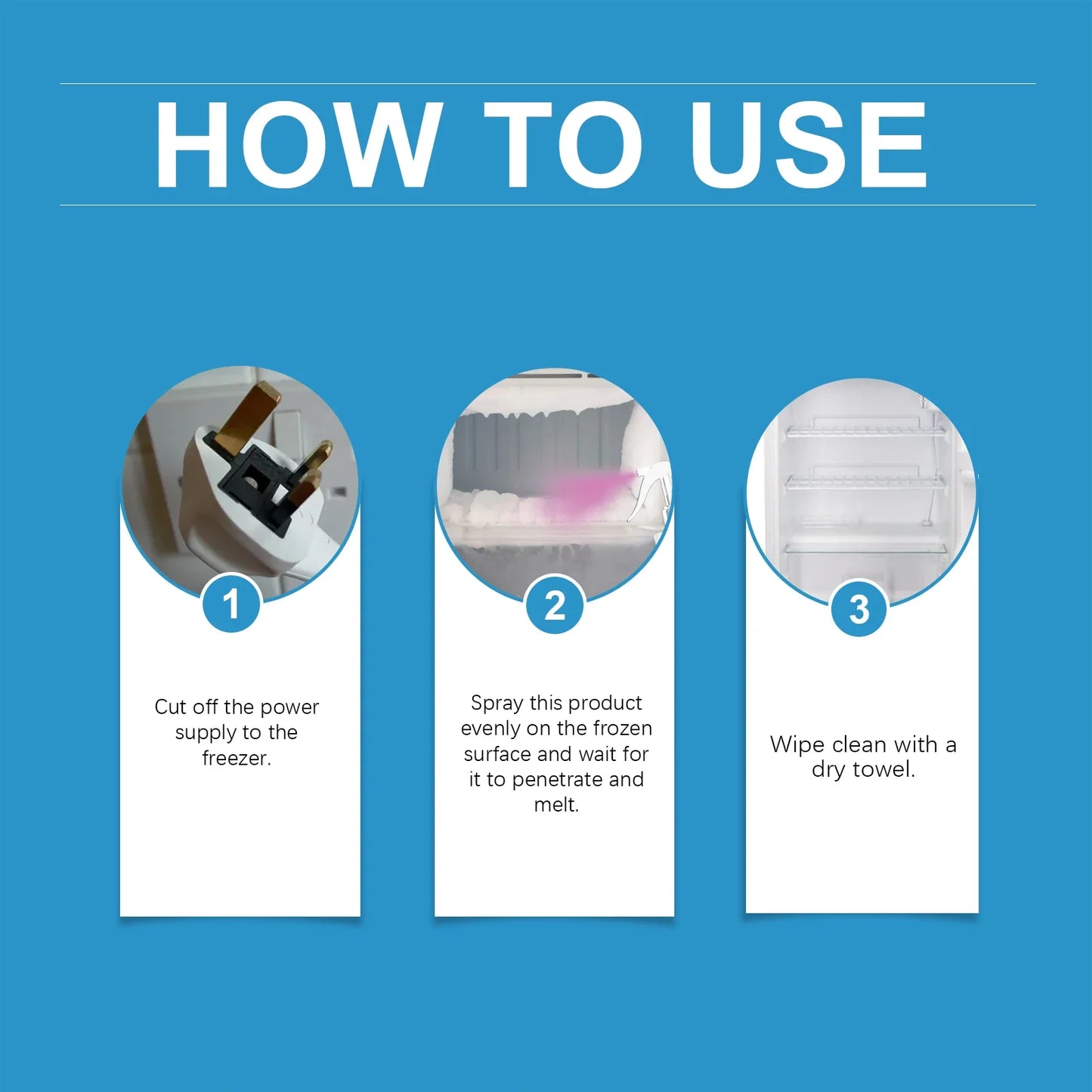 Jakehoe Freezer Defrost Spray – Fast Ice Removal 120ml