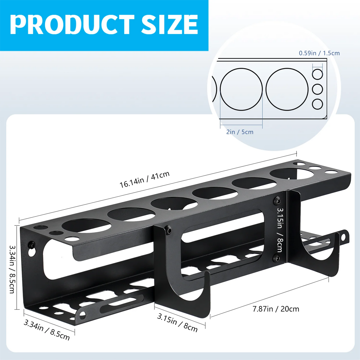 Caulking Gun Storage Rack, Sealant Tube Holder - Wall-Mounted Organizer with Recessed Shelf, Holds 6 Tubes & Nozzles for Garage Peaceful Pleasures Health and Wellness
