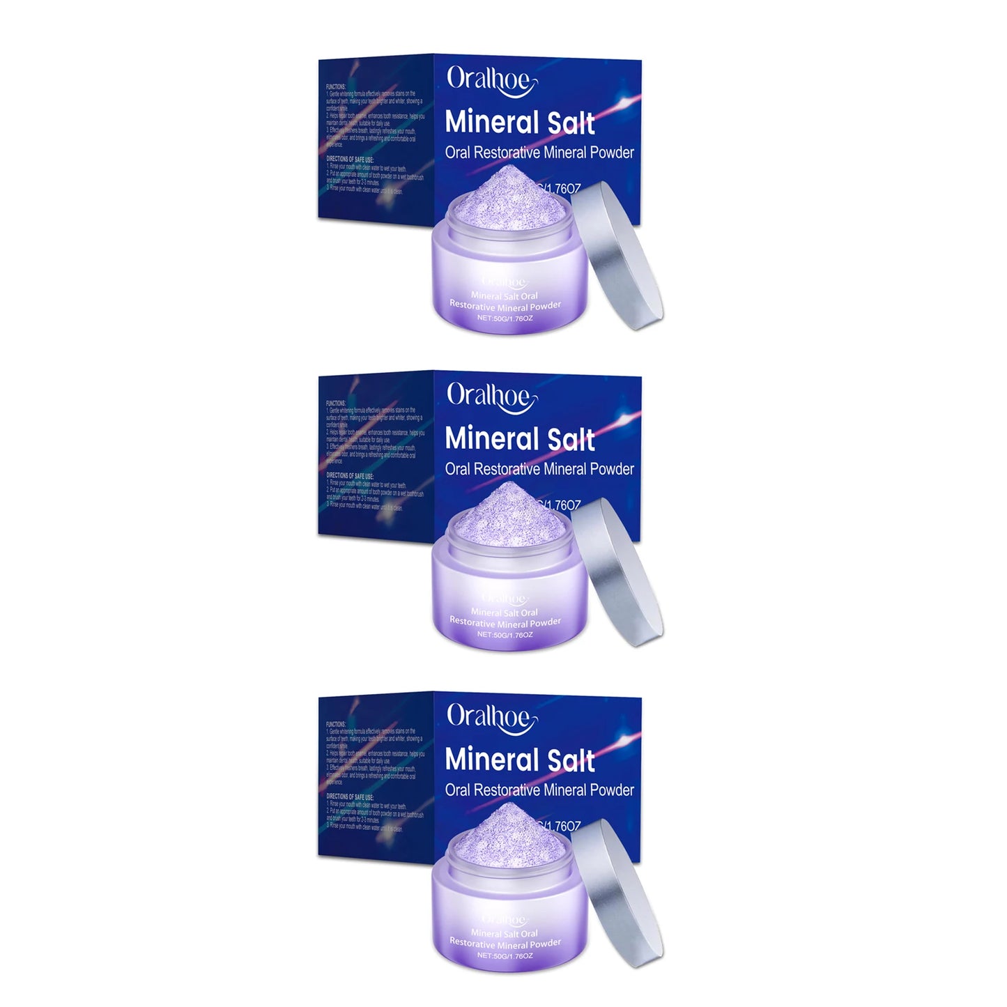 Teeth Cleansing Purple Powder Bleach Yellow Stain Brightening Strengthen Dental Protect Gums Fresh Breath Teeth Whitening Powder Peaceful Pleasures Health and Wellness 150g boxed