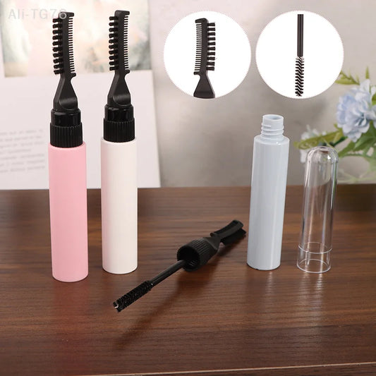10ml Dual Brush Refillable Eyebrow Gel & Mascara Tube Refillable Cosmetic Tube Peaceful Pleasures Health and Wellness