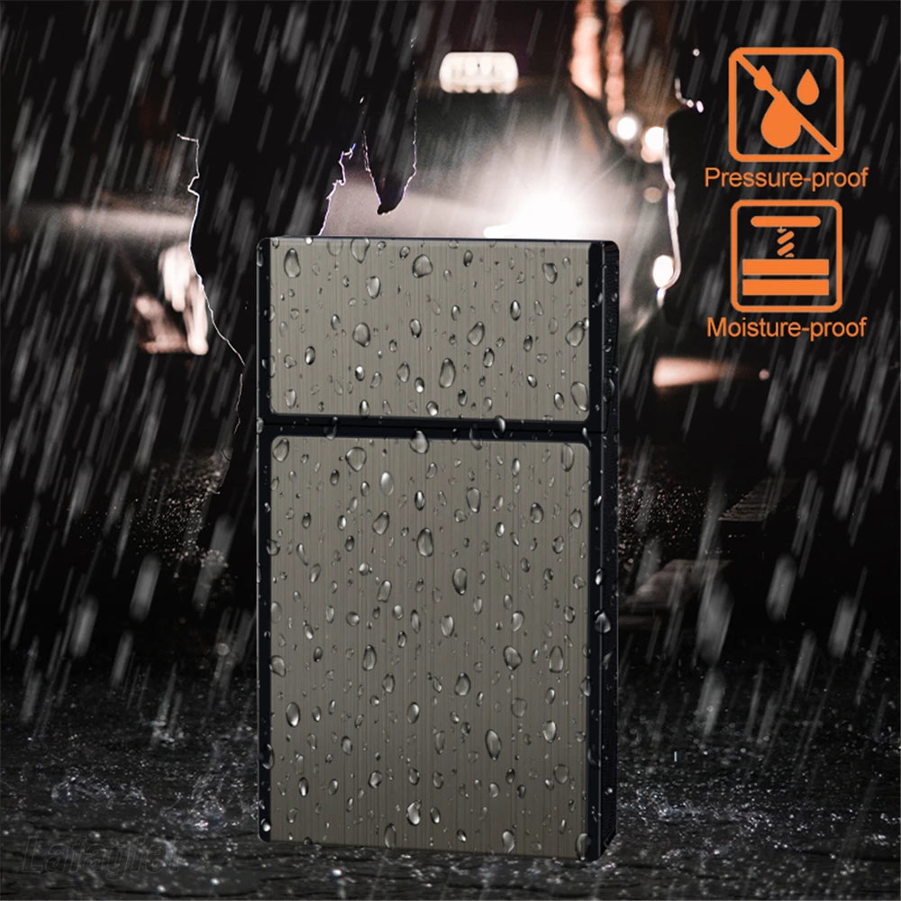 Long Cigarette Case Ultra Thin Flip Cover 20pcs Cigarettes For 100mm Storage Container Box Tobacco Case Smoking Tool Men's Gifts Peaceful Pleasures Health and Wellness
