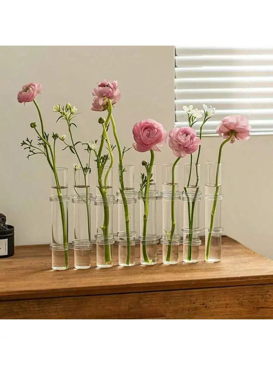 Glass Test Tube Hanging Vase Set | Hydroponics Home Decor