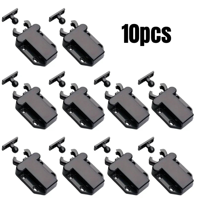 5/10pcs Non-Magnetic Touch Latch,Safe Push Latches,Push To Open Cabinet Catch,Rebound self-Locking Device,Cupboard Door Stop Peaceful Pleasures Health and Wellness 10pcs