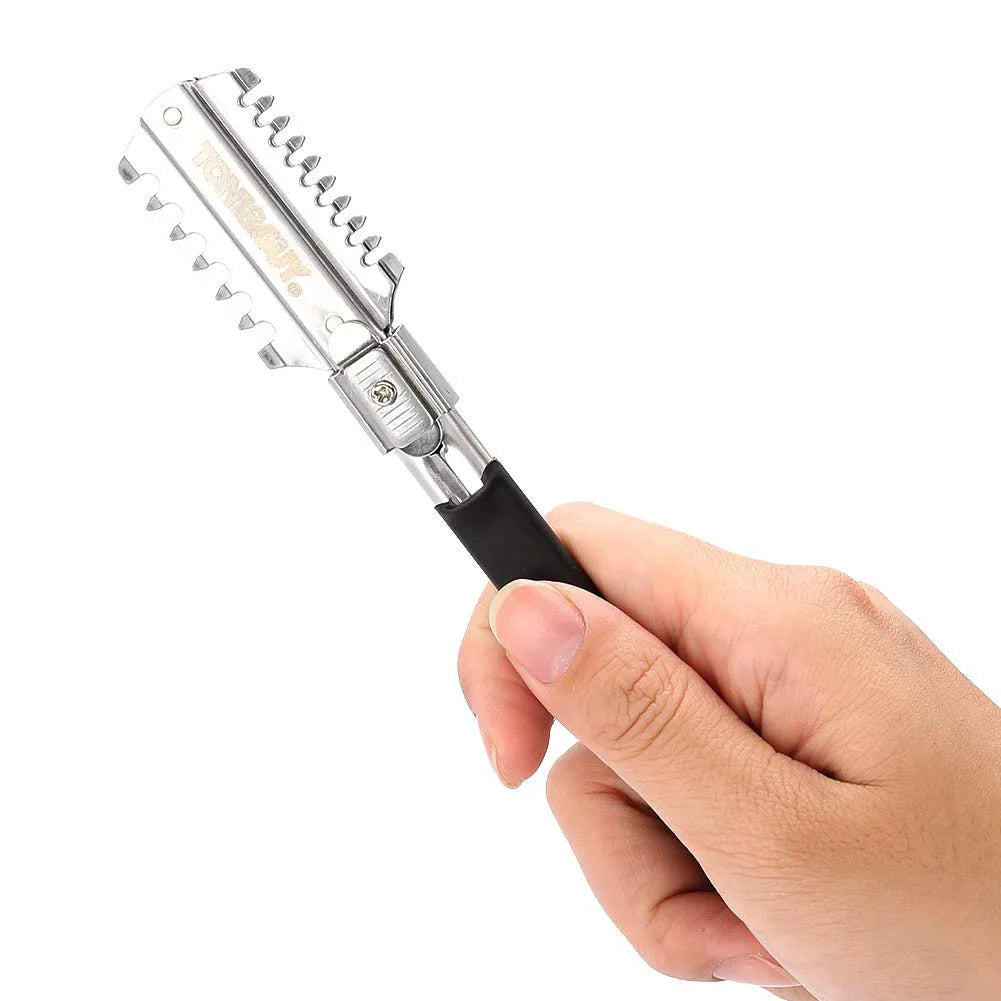 Profession Double-Edge Shaving Haircut Razor Knife Blades Manual Hair Cutting Tools Beard Trimmer Barbershop Styling Accessories Peaceful Pleasures Health and Wellness black