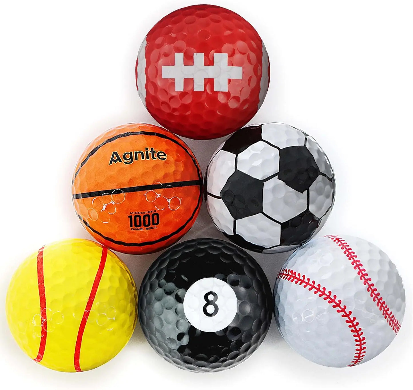 Funny Golf Balls, 6 Pack Colored Balls for Golfers, Fun Golf Balls - Novelty Gifts for Men, Golfing Accessories for Teenager Dad Peaceful Pleasures Health and Wellness