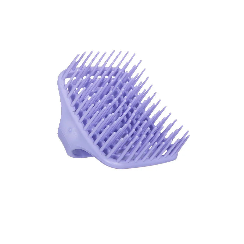Silicone Scalp Massage Brush – Shampoo Hair Cleaning Comb Scalp Massage Brush Peaceful Pleasures Health and Wellness PURPLE