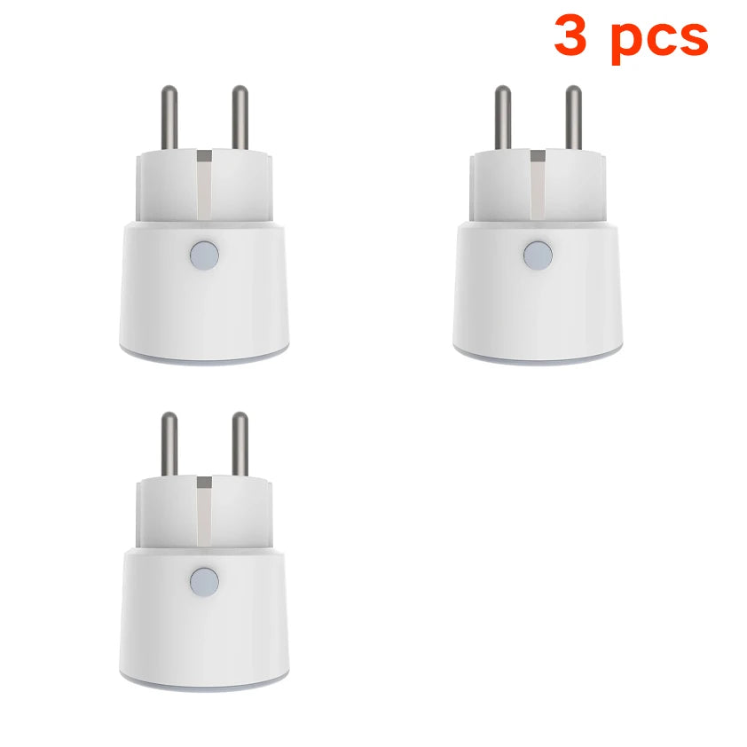 TUYA Smart Plug Matter Wi-Fi Socket 16A Smart Timer Outlet Power Monitor Support Homekit Work With Google Home Alexa Peaceful Pleasures Health and Wellness 3 Pcs