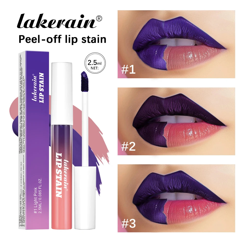 3pcs/set Lip Stain Peel Off And Reveal Long Lasting Waterproof Pink Lip Tint Transfer Proof Natural Lip Stain Tear Off Lip Gloss Peaceful Pleasures Health and Wellness