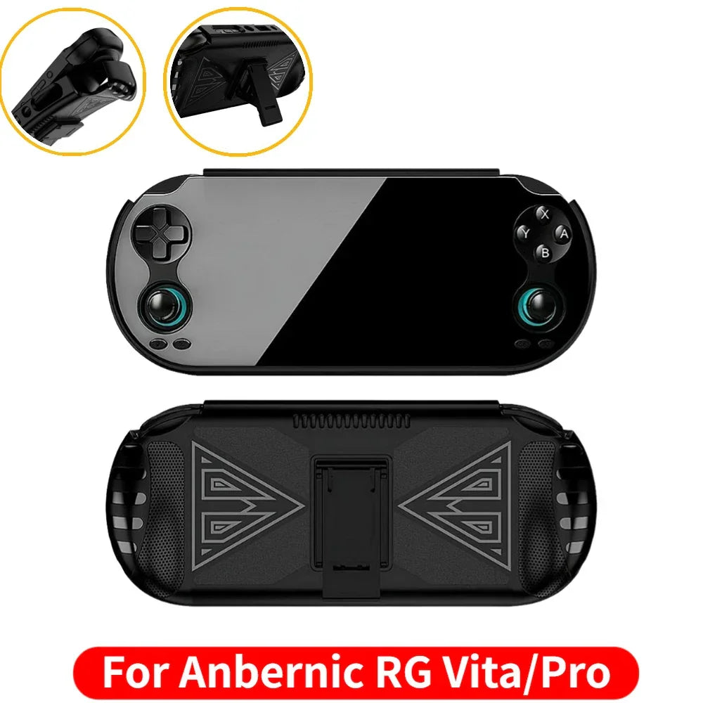 For Anbernic RG Vita/Pro Soft TPU Protective Case Game Console Protector Skin Cover Ergonomic Design with Included Stand Shell Peaceful Pleasures Health and Wellness