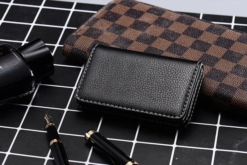 PU Leather Business Card Holder | Magnetic Slim Card Case