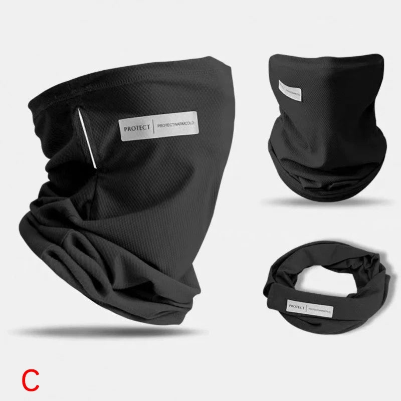 Summer Ice Silk Sunscreen Mask For Men Women Outdoor Cycling Face Cover Solid Color Neck Wrap UV Protection Ear Bandana Scarf Peaceful Pleasures Health and Wellness C