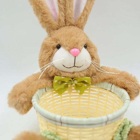 Easter Bunny Basket | Rabbit Candy & Egg Storage for Kids Holiday Storage Basket Peaceful Pleasures Health and Wellness