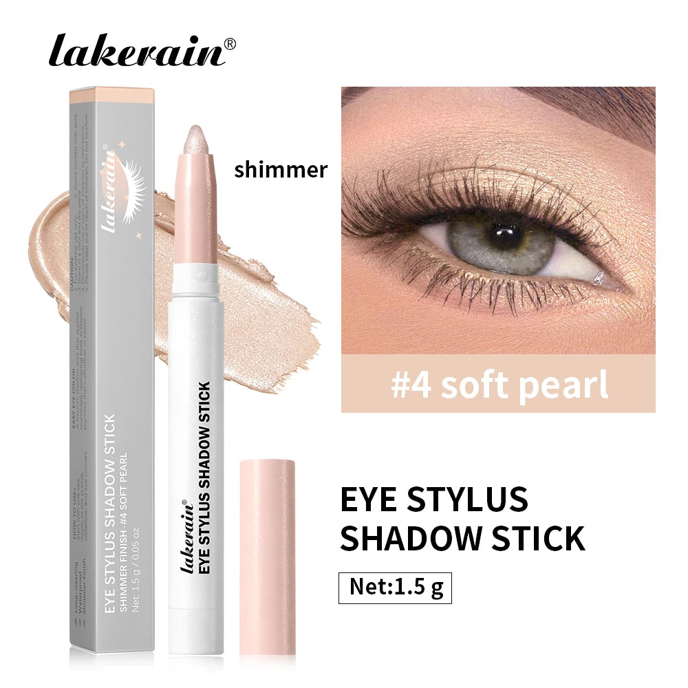 Eye Stylus Shadow Stick Long Lasting Makeup Effect Waterproof Sweat Resistant Circular Design Matte Pearl Tones Eye Shadow Pen Peaceful Pleasures Health and Wellness Soft pearl
