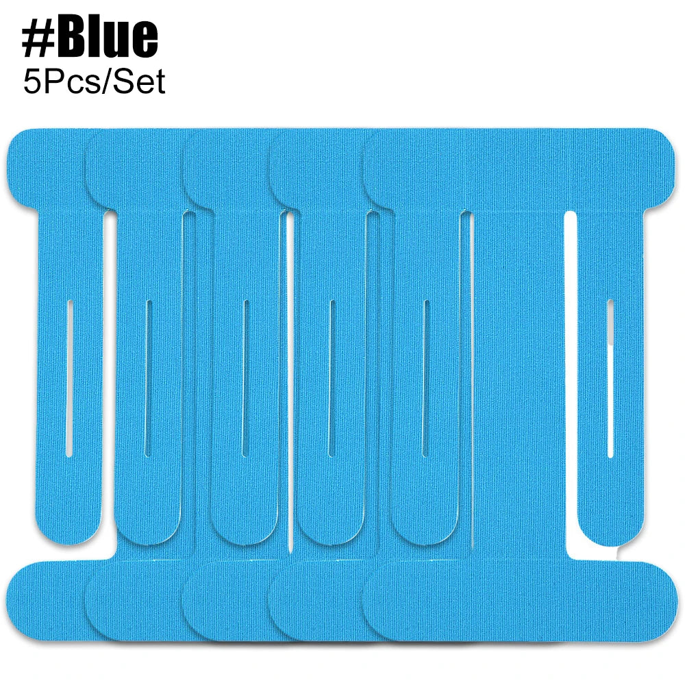 5PCS Kinesiology Tape for Elbow Pre Cut Waterproof Elbow Tape Athletic LatexTape Free Relief Muscle Support Pain for Sports Gym Peaceful Pleasures Health and Wellness Blue-5PCS