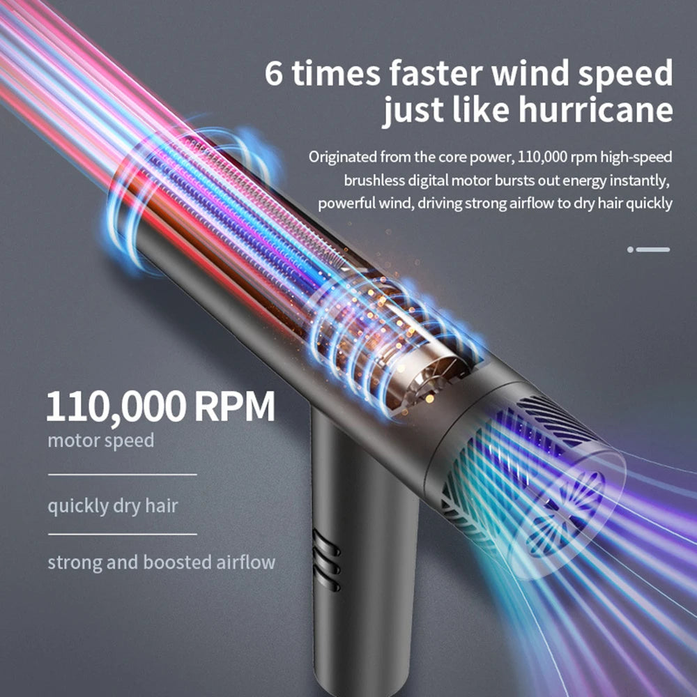 Salon Hair Dryer Professional Blow Drier Hot and Cold Adjustment Hair Dryer Machine Powerful Negative Ion Home Appliance Peaceful Pleasures Health and Wellness