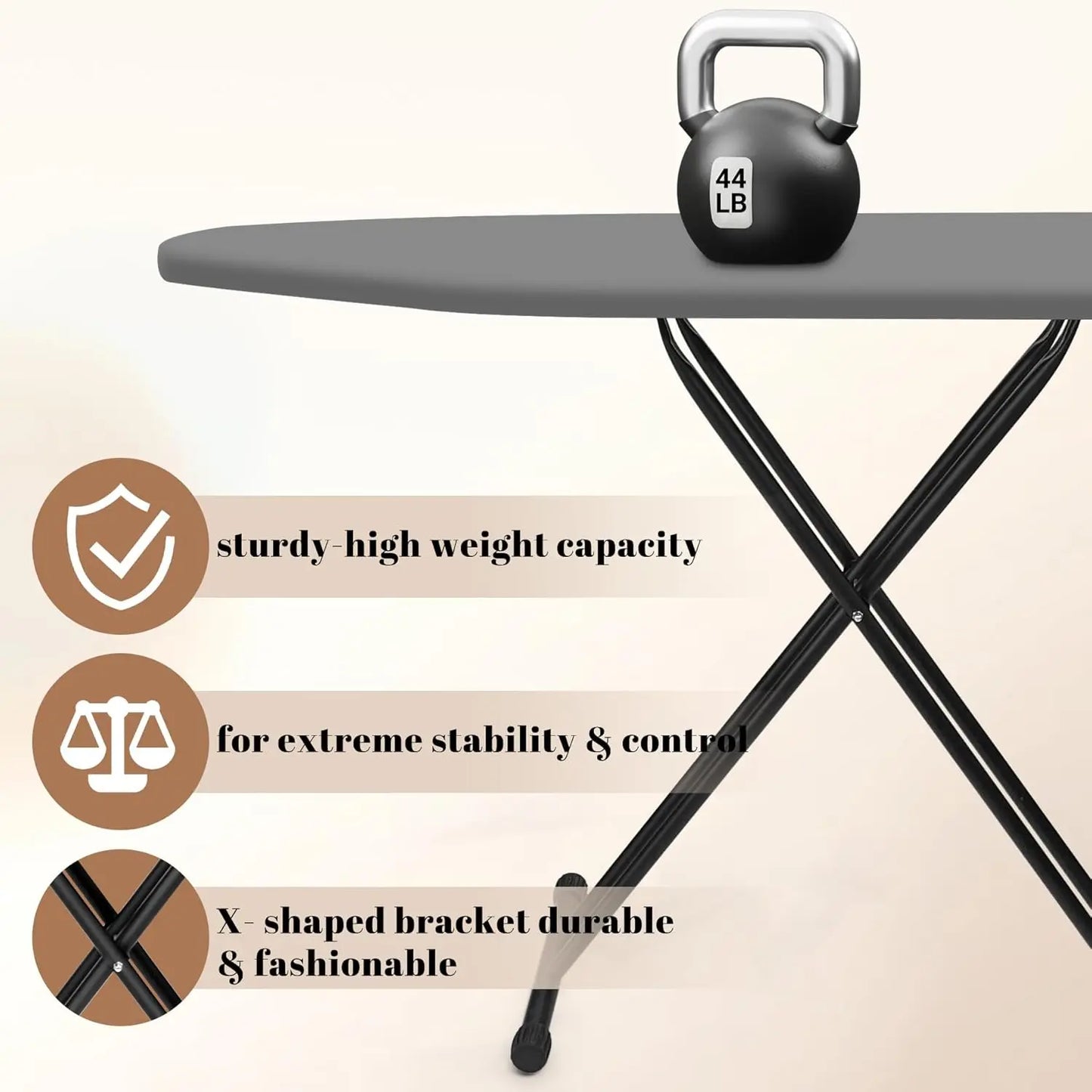 Compact Ironing Board 13x43" – Heavy-Duty, Adjustable Ironing Board Peaceful Pleasures Health and Wellness