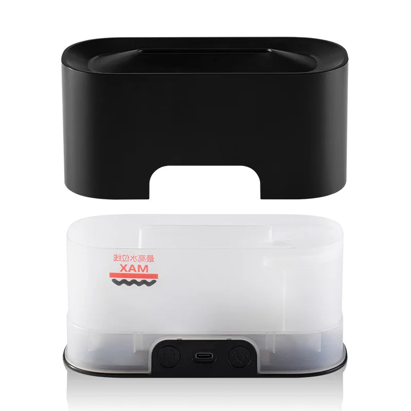 HOMEFISH 7-Color Aromatherapy Essential Oil Humidifier | Wood Grain