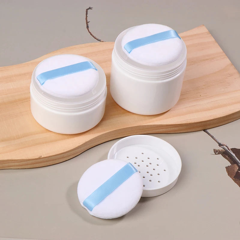 1PC 200/250/300g Loose Powder Case Loose Powder Setting Powder Honey Powder Dispenser Toner Empty Case With Puff Sifter Lid Peaceful Pleasures Health and Wellness
