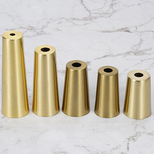 Brushed Brass Iron Furniture Leg Caps – Table & Chair Foot Covers Furniture Leg Caps Peaceful Pleasures Health and Wellness