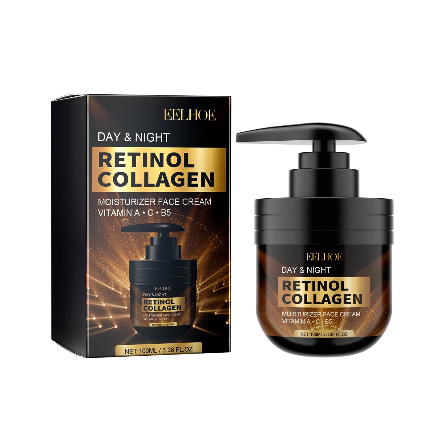 Retinol Face Cream Nourishing Tighten Brightening Skins Fade Dark Spot Wrinkles Day Night Anti Aging Moisturizing Firming Creams Peaceful Pleasures Health and Wellness 100ml Boxed