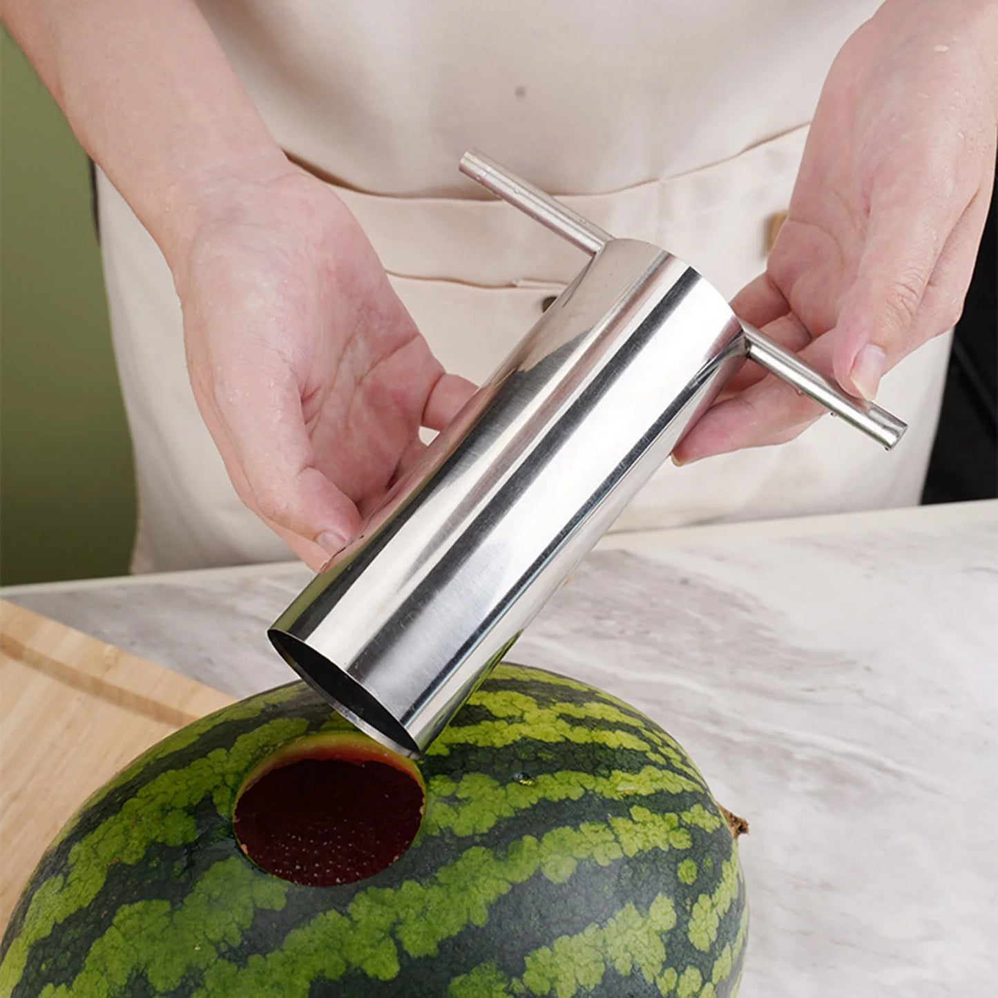 Watermelon Opener Digging Tool Punch Convenient Mixing Watermelon Juice for Home Kitchen Dining Room Peaceful Pleasures Health and Wellness
