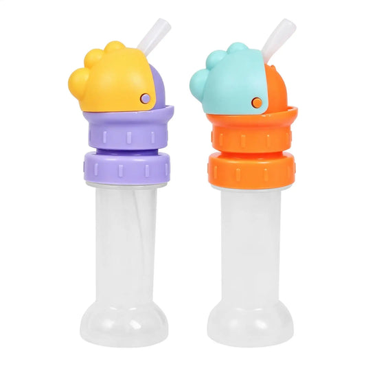 Reusable Spill-Proof Water Bottle Spout Detachable Lid with Straw For Kids Hydration Sports Office Cart Delivery Drink Peaceful Pleasures Health and Wellness