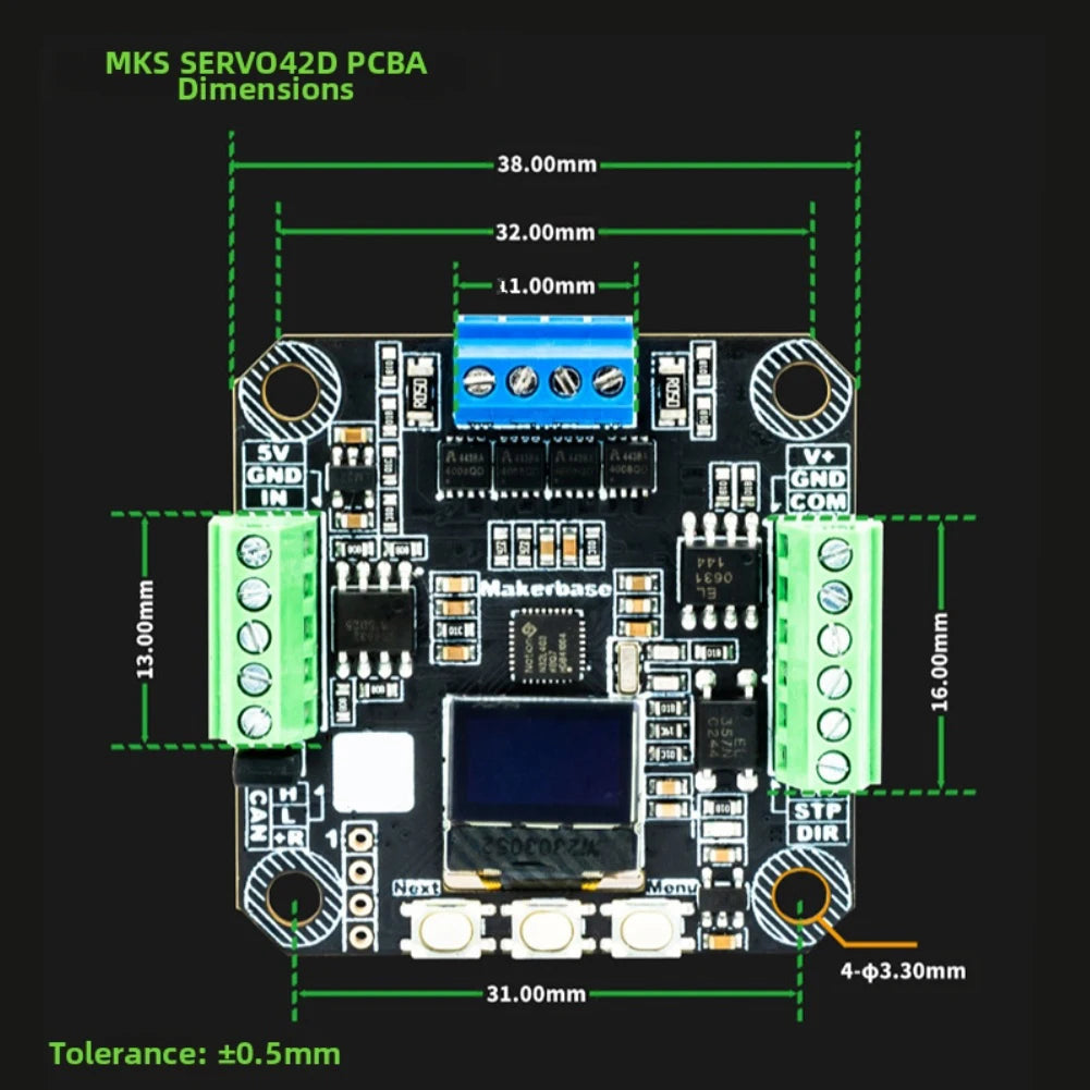 ERVO42D NEMA17 Closed-loop Stepper Motor Driver CNC3D Printers Genl