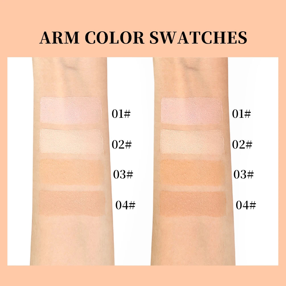 QIBEST Face Powder Oil-Control Matte Setting Powder Lasting Makeup Concealer Nude Pressed Powder Foundation Base Cosmetics New Peaceful Pleasures Health and Wellness