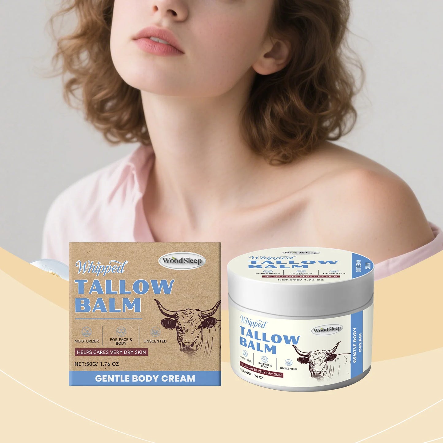 Whipped Beef Tallow Balm – Grass-Fed Face & Body Cream 50g
