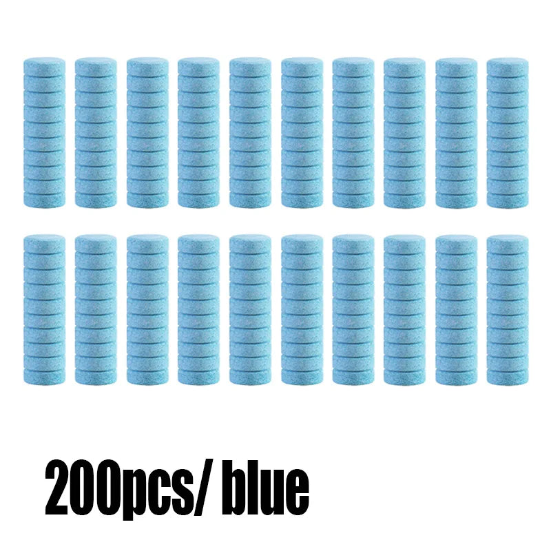 200-Pack Windshield Wiper Effervescent Cleaning Tablets for Cars