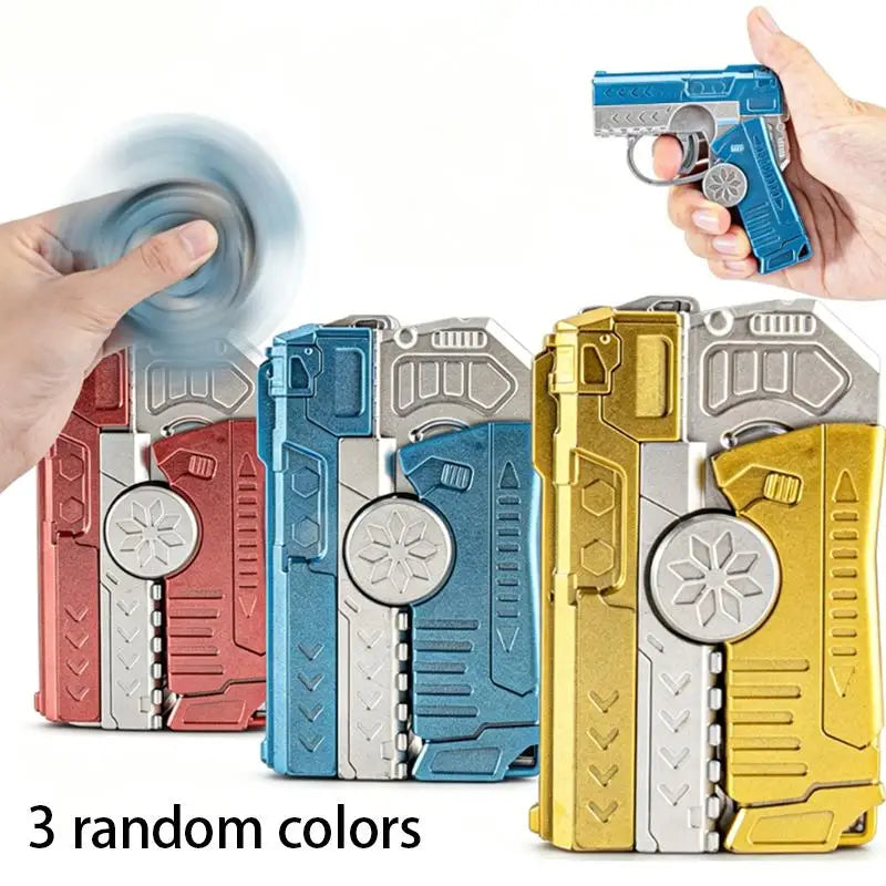 1 Fidget Spinner Shooting Toy Foldable Soft Bullet Launcher Hand