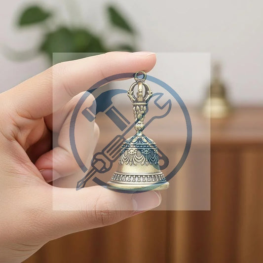 Vintage Carved Brass Bell – Meditation, Altar & Home Decor Decorative Brass Bell Peaceful Pleasures Health and Wellness