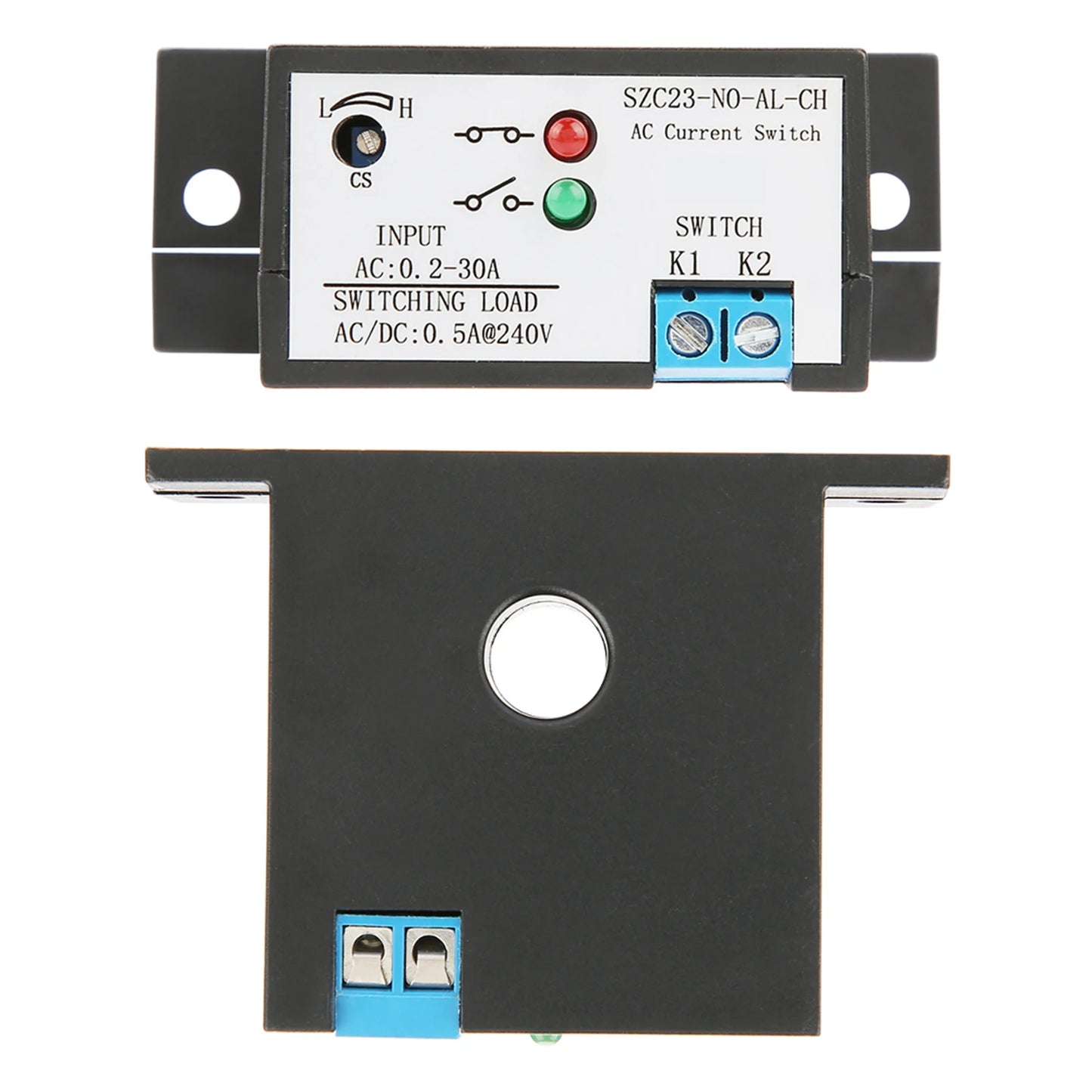 AC Current Sensing Switch SZC23‑No AL‑CH Normally Open Current Sensing Switch Adjustable AC 0.2‑30A SZC23‑No AL‑CH Peaceful Pleasures Health and Wellness