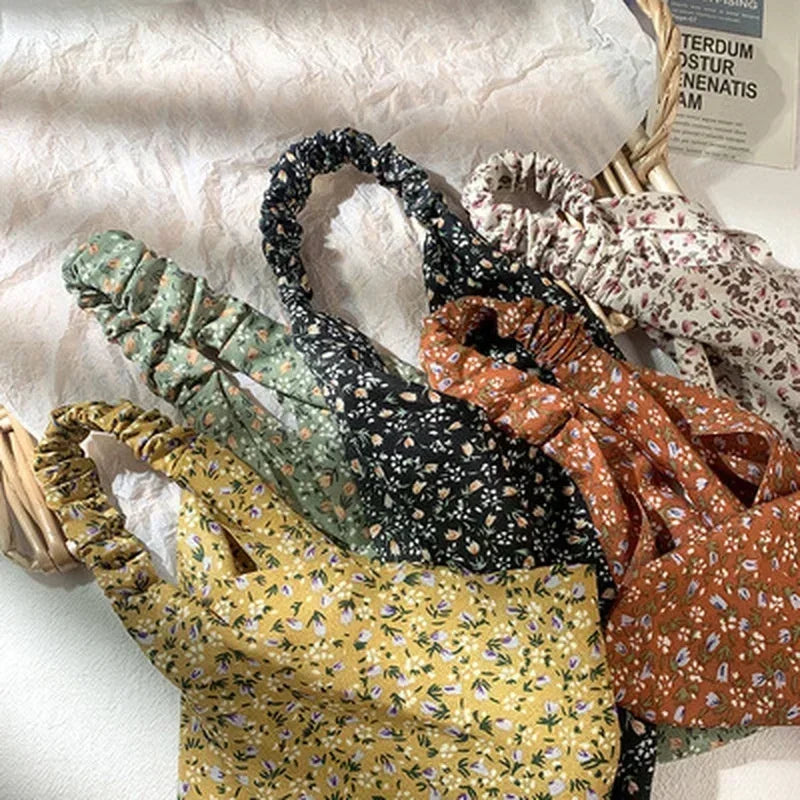 Floral Kerchief Headwear Wrist Head Wrap Scarf Triangular Headscarf