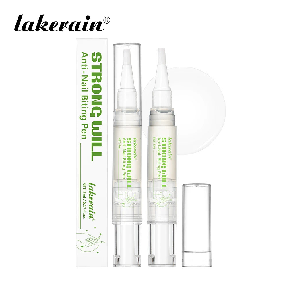 Lakerain Anti-Nail Biting Pen Strong Bitter Protect Nails Apply Quickly Safe Ingredients Natural Moisturizing Nail Pen Care Tool Peaceful Pleasures Health and Wellness Anti biting nail pen