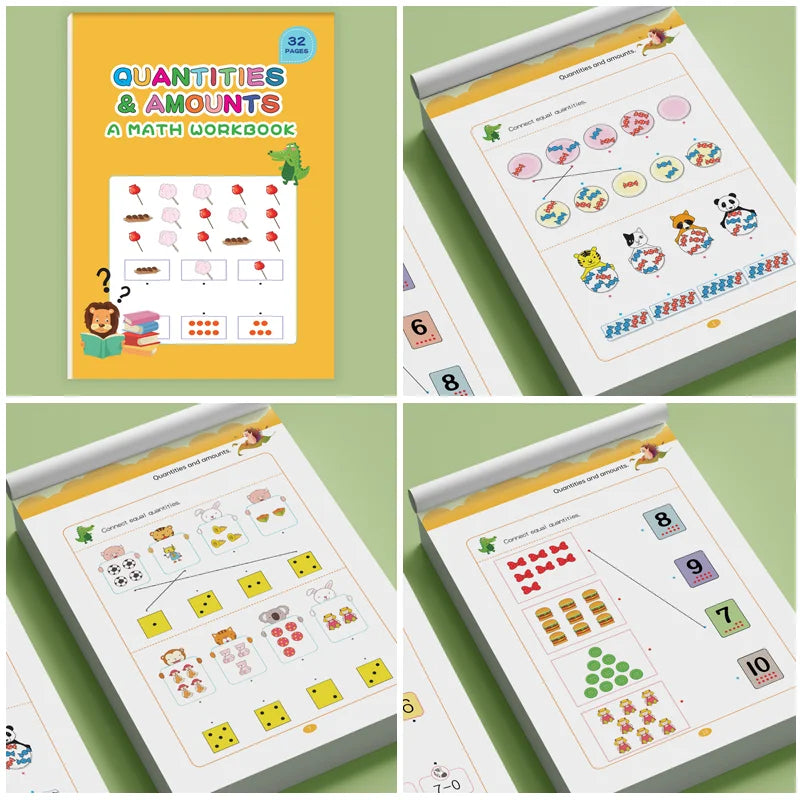 Quantities Amounts Math Workbook 32 Pages Kids Number Counting