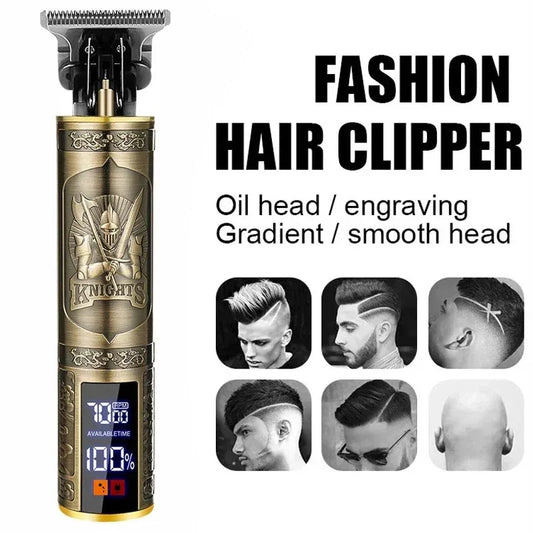 Vintage Cordless Hair Clipper Trimmer USB Fast Charging Portable Electric Shaver Barber Professional Hair Cutting Machine Peaceful Pleasures Health and Wellness