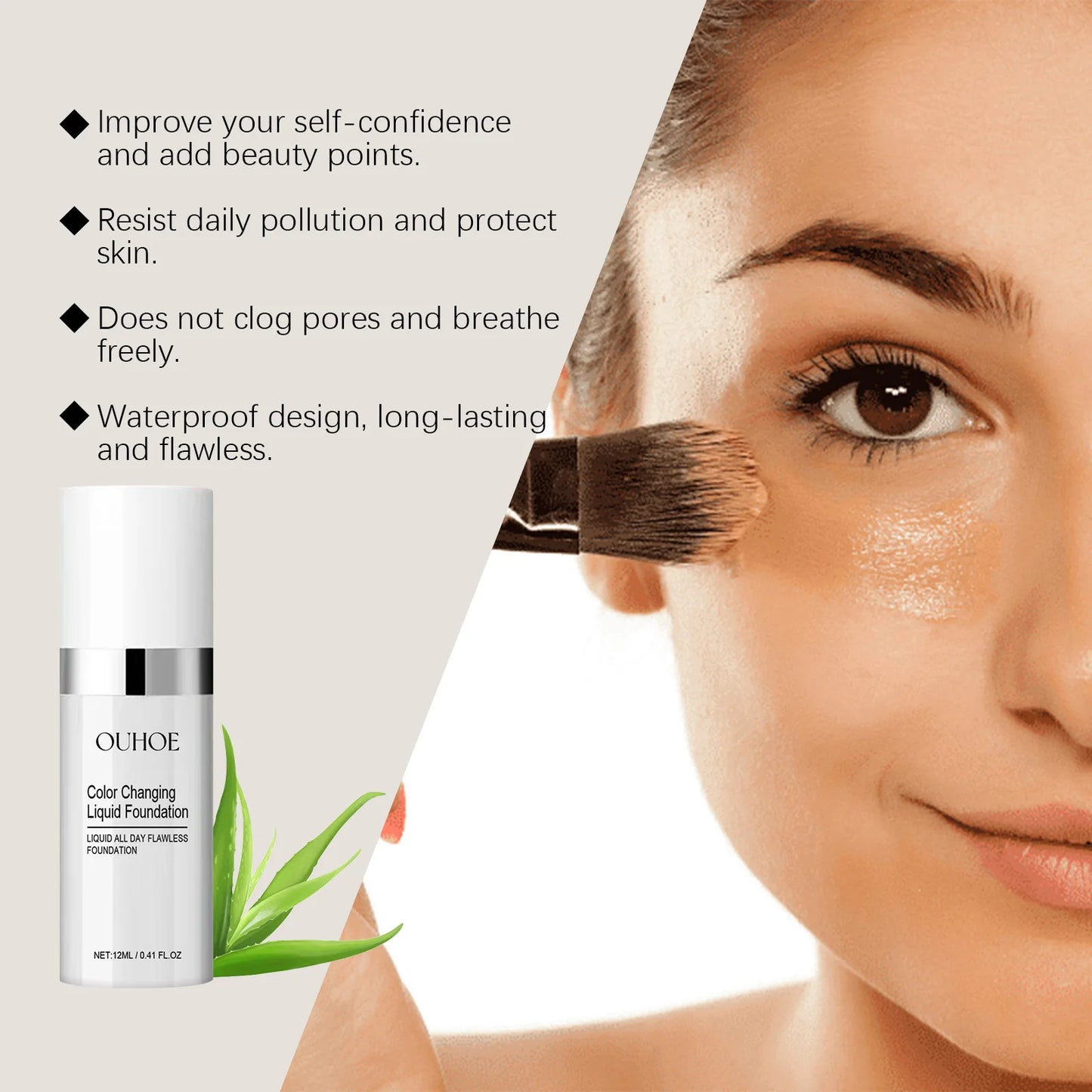 Color Changing BB Cream Foundation – Matte & Hydrating, 12ml
