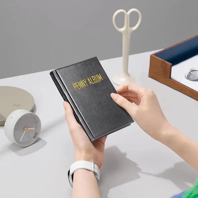 Coins Storage Album Coins Collection Book 108 Pockets Transparent PVC Multi-purpose Stamps Commemoration Home Supplies Peaceful Pleasures Health and Wellness