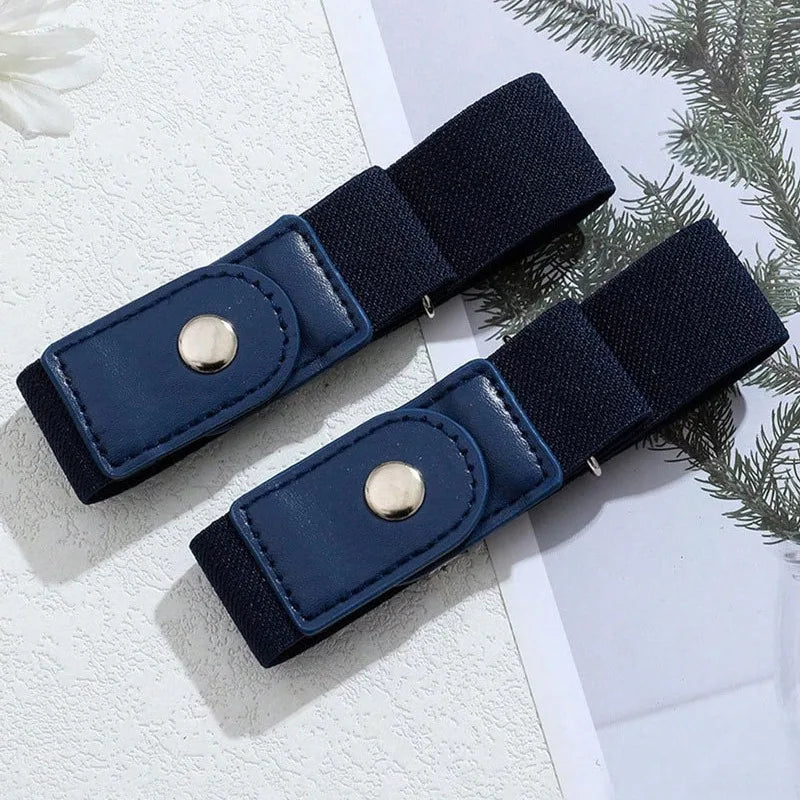 2-Pack No Buckle Elastic Belt Unisex | Invisible Stretch Belt
