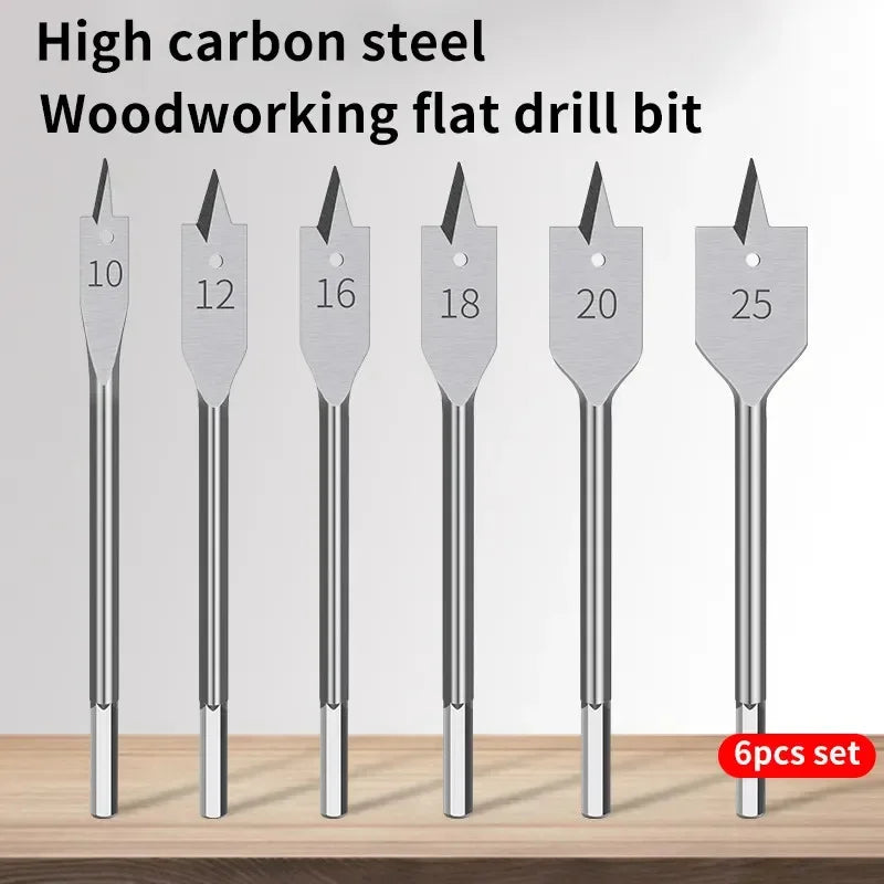Woodworking Three-point Bit Flat Drill Bits Set Drawer Door Lock Boring Tool Wood Board Flat Drill Hole Enlarger Combination Peaceful Pleasures Health and Wellness