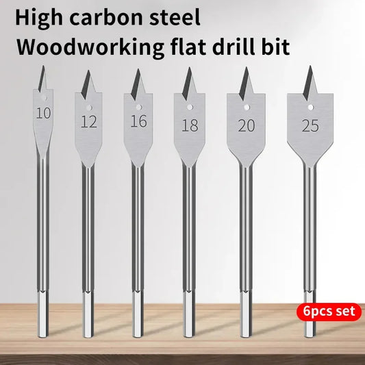 Woodworking Three-point Bit Flat Drill Bits Set Drawer Door Lock Boring Tool Wood Board Flat Drill Hole Enlarger Combination Peaceful Pleasures Health and Wellness