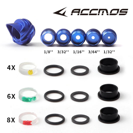 Archery Target Aiming Sets Compound Bow Peephole 37 45 Degree Peep Peaceful Pleasures Health and Wellness 37 Degree- blue set