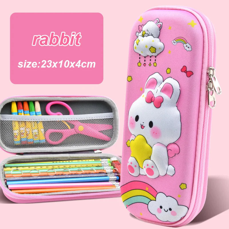 3D Kawaii Pencil Case EVA Large Capacity Waterproof Light Box Student